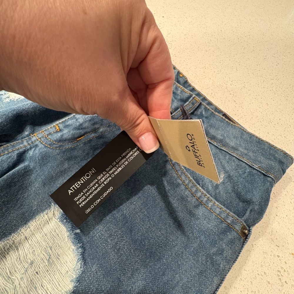 Buffalo David Bitton Light Blue Cropped Jeans - Picture 3 of 9